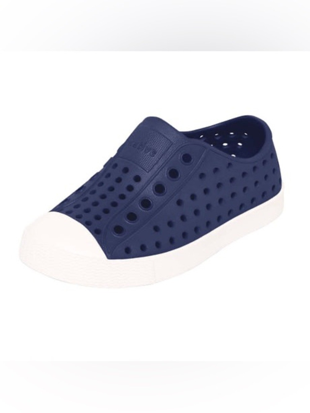 Native Kids Water Shoe - Navy and White Slip-On